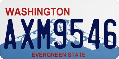 WA license plate AXM9546
