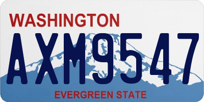 WA license plate AXM9547