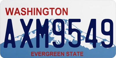 WA license plate AXM9549