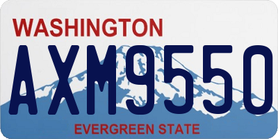 WA license plate AXM9550