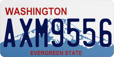 WA license plate AXM9556