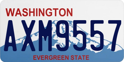 WA license plate AXM9557