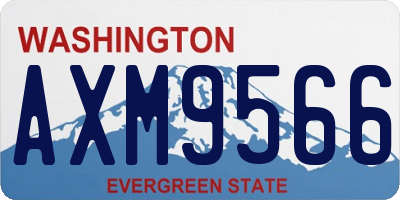 WA license plate AXM9566