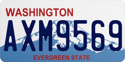 WA license plate AXM9569