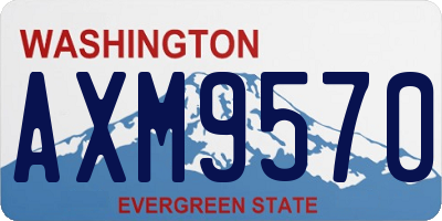 WA license plate AXM9570