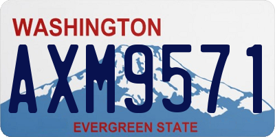 WA license plate AXM9571