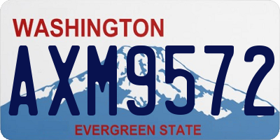 WA license plate AXM9572