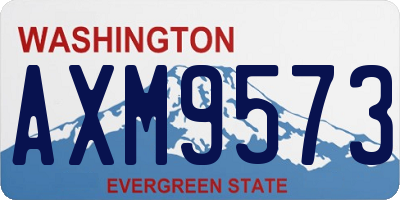 WA license plate AXM9573