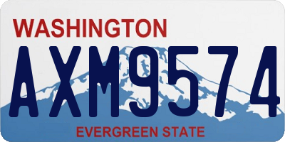 WA license plate AXM9574