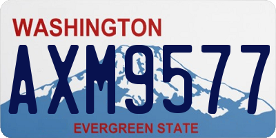 WA license plate AXM9577