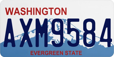 WA license plate AXM9584