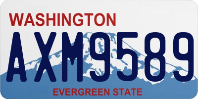 WA license plate AXM9589