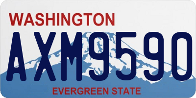 WA license plate AXM9590