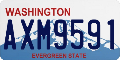 WA license plate AXM9591