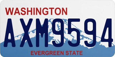 WA license plate AXM9594