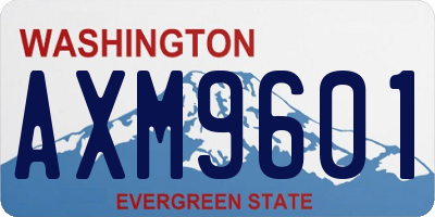 WA license plate AXM9601