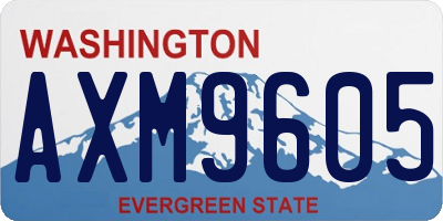 WA license plate AXM9605