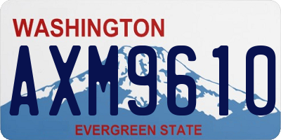 WA license plate AXM9610