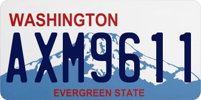 WA license plate AXM9611