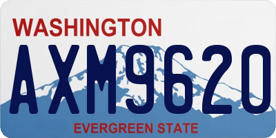 WA license plate AXM9620