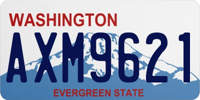 WA license plate AXM9621