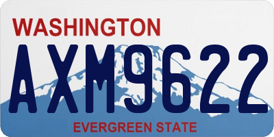 WA license plate AXM9622
