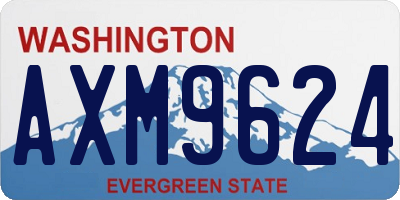 WA license plate AXM9624