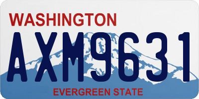 WA license plate AXM9631