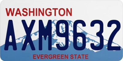 WA license plate AXM9632