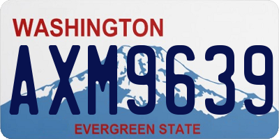 WA license plate AXM9639