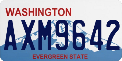 WA license plate AXM9642