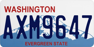 WA license plate AXM9647