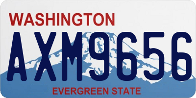 WA license plate AXM9656