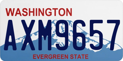 WA license plate AXM9657
