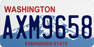 WA license plate AXM9658
