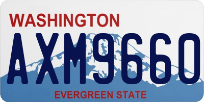 WA license plate AXM9660