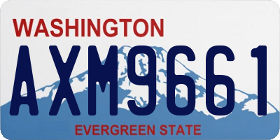 WA license plate AXM9661