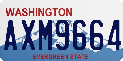WA license plate AXM9664