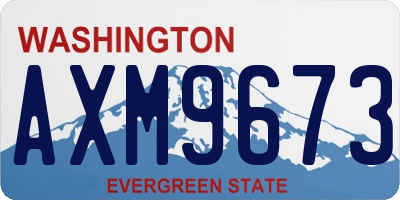 WA license plate AXM9673