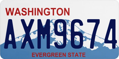WA license plate AXM9674