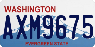 WA license plate AXM9675