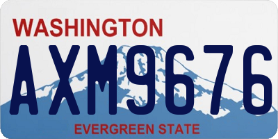 WA license plate AXM9676