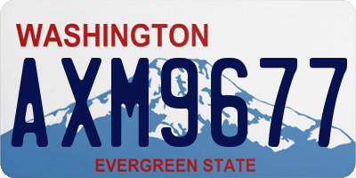 WA license plate AXM9677