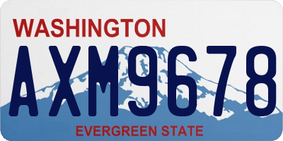 WA license plate AXM9678