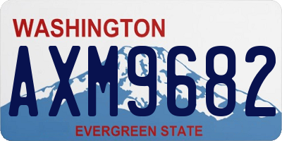 WA license plate AXM9682