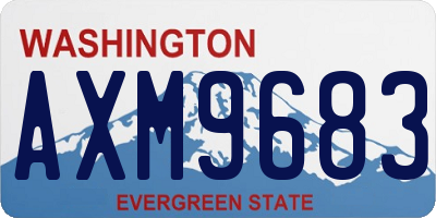 WA license plate AXM9683