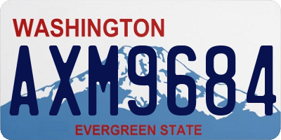 WA license plate AXM9684