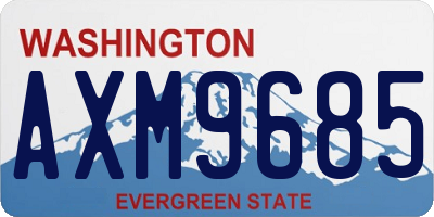 WA license plate AXM9685