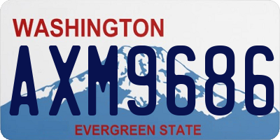 WA license plate AXM9686