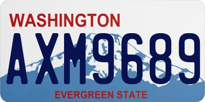WA license plate AXM9689